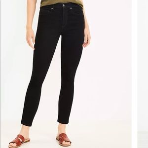 Loft Petite Black High Rise Skinny Jeans